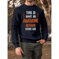 thumbnail image 2 of Awesome Author Looks Like Sweatshirt Men -Smartprints Designs, Male Large, 2 of 4