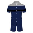 thumbnail image 4 of Vedolay Casual Short Sets For Men Men's Shorts Sleeve Mens Outfits 2 Piece Fashion Tracksuit Comfy Casual Set,Blue XL, 4 of 5