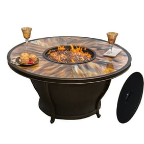 Cambridge Hexagonal High Top Gas Fire Pit Table Walmart Com