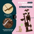 thumbnail image 4 of Amolife 64" Large Cat Tree and Tower with Stair, Condo House & Scratching Posts for Indoor Cats, Leopard Print, 4 of 10
