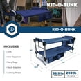 thumbnail image 6 of Disc-O-Bed Youth Kid-O-Bunk Benchable Double Cot & Storage Organizers, Navy, 6 of 8