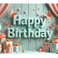 thumbnail image 4 of Colorful Design Happy Birthday Banner Balloon Decoration Gift Box Floral Elements for Birthday Party Celebration Photo Shoot Event Decoration, 4 of 8