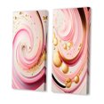 thumbnail image 3 of Designart "Circular Pink and Gold Abstraction I" Abstract Spirals Wall Art Set Of 2 - Pink Abstract Gallery Wall Set For Home Decor, 3 of 6