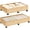 Nature, variant on Wood Under Bed Storage Containers Underbed Organizer with Wheels Sturdy Wood Rolling Under Bed Shoe Storage Organizer 2 Packs (Nature, Large)