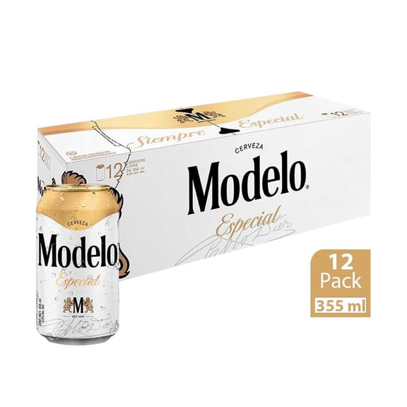 Cerveza clara Modelo Especial 12 latas de 355 ml c/u