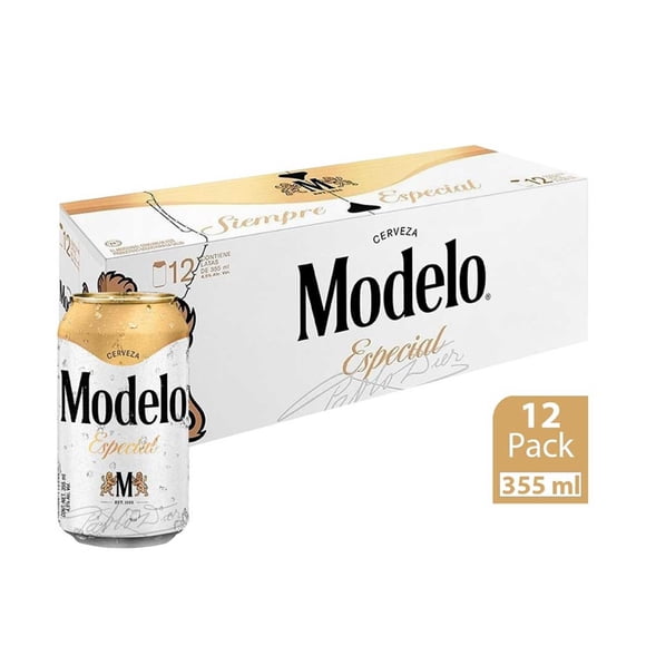 Cerveza clara Modelo Especial 12 latas de 355 ml c/u