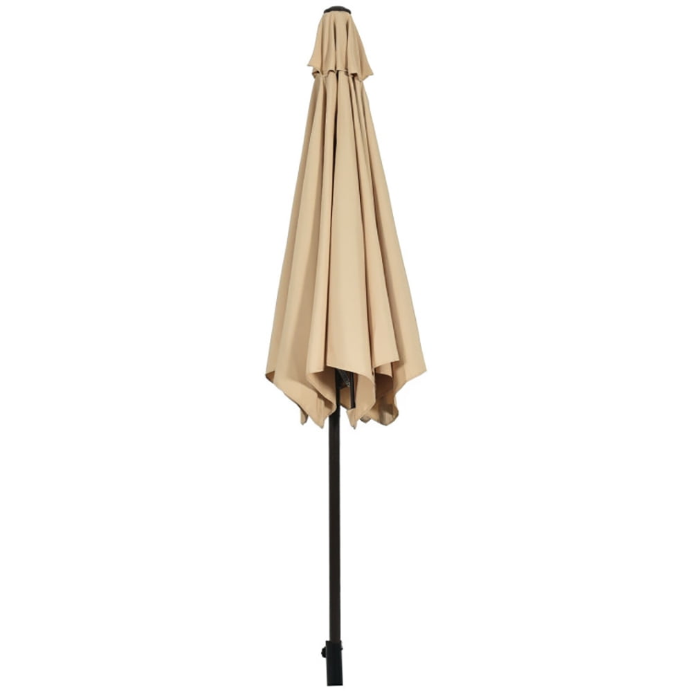 Aimee Lii 9 ft Outdoor Market Patio Table Umbrella Push Button Tilt Crank Lift, Table Umbrella Outdoor Patio, Beige Aimee Lii 9 ft Outdoor Market Patio Table Umbrella Push Button Tilt Crank Lift, Table Umbrella Outdoor Patio, Beige