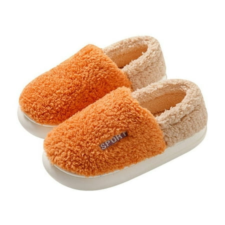

CoCopeanut 2022 New Women s Fluffy Slippers Winter Warm Home Slides Soft Sole Indoor Flat Slipper Furry Men s Slippers Plush Bedroom Shoes
