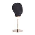 thumbnail image 2 of Cabeza de maniquí con circunferencia de 54 cm, soporte de exhibición de pelucas de moda para principiantes terciopelo negro, 2 of 9