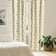 thumbnail image 2 of Ambesonne Hedgehog Curtains, Dotted Floral Striped, Pair of 28"x95", Multicolor, 2 of 5