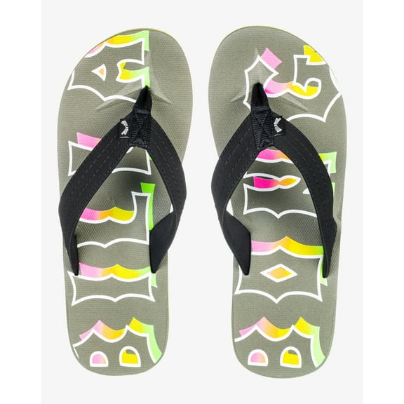 Billabong Men's Open Toe Sandals ~ All Day Theme Military Grey