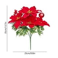 thumbnail image 3 of SLYNSHome Artificial Poinsettia Flowers Bouquet with Berry Christmas Decorations,Christmas Flower Bouch for Indoor Outdoor Holiday Decor - Red, 3 of 6