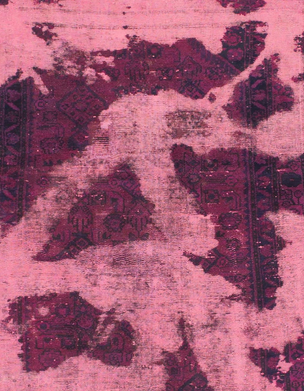 Ahgly Company Indoor Rectangle Abstract Dark Pink Abstract Area Rugs, 3