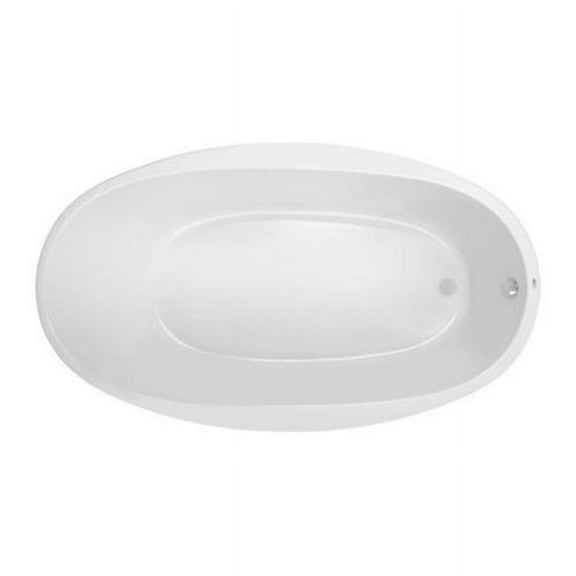 Proflo PFS7040WH Lansford 70" X 40" Drop In Acrylic Soaking Tub - White