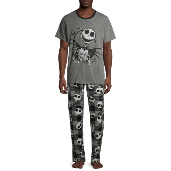 Nightmare Before Christmas Jack Skellington 3 Piece Gift Set Pajama Pants, Shirt, and Cozy Socks