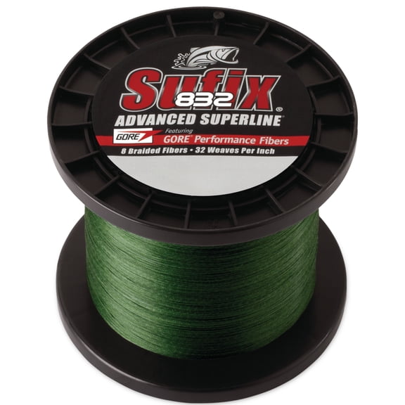 Sufix 832 Advanced Superline Braid 15 lb Low-Vis Green Fishing Line - 3500 Yds