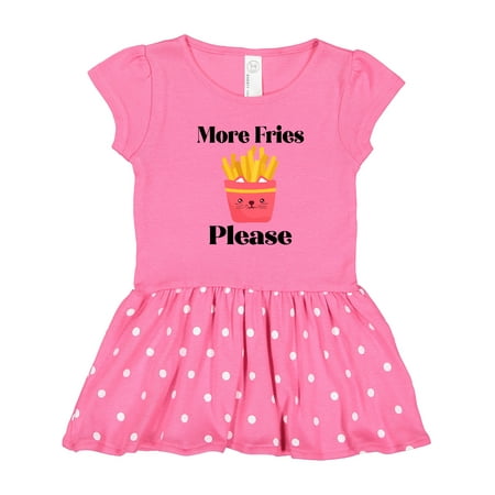 

Inktastic Funny French Fry More Fries Gift Toddler Girl Dress