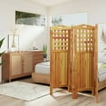 thumbnail image 1 of vidaXL 4-Panel Room Divider 162x2x115 cm Solid Wood Acacia, 1 of 5