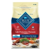 Blue Buffalo Life Protection Formula Natural Dry Dog Food, Beef & Brown Rice, 15-lb. Bag