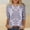 Purple, variant on Lightweight Women's Round Neck Top 3/4 Sleeve,Ladies' Fashion Printed Round Neck Three Quarter Sleeve 3/4 Sleeve T-shirt Loose Black XXXL
