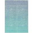 thumbnail image 2 of HomeRoots 588989 10 x 14 ft. Ombre Washable Indoor & Outdoor Rectangle Area Rug, Sky Blue & Teal Blue, 2 of 5