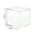 thumbnail image 5 of Joernso 4Pcs Durable Candy Box Multiple Uses PS Transparent Cube Compact Portable Lid Case Organizer Container for Wedding, 5 of 8