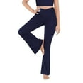 thumbnail image 2 of Pantalon Élégant Bootcut Taille Haute Extensible Grande Taille pour Femmes Yoga Noir, 2 of 13