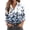 #07Blue, variant on Vintage Floral Printed Collared Shirts for Women Long Sleeve Button Up Loose Fit Casual Blouses Lightweight Daily Tops Multicolor 2XL