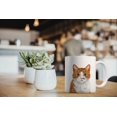 thumbnail image 6 of MUGBREW 11 Oz Ceramic Tea Cup Coffee Mug, Bi-Color White Orange Tabby Kitten Cat, 6 of 7