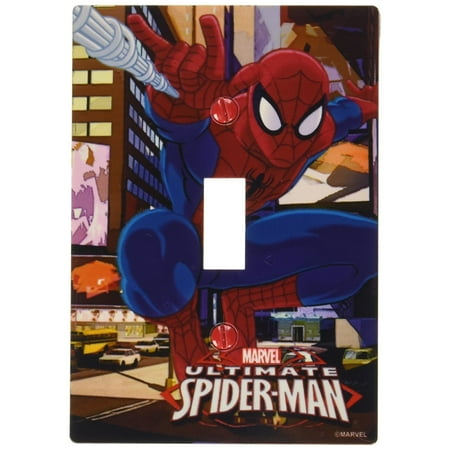AmerTac M1012T Marvel Spider-Man Single Toggle Wall Plate, Multi