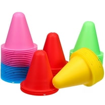 jojofuny 50Pcs Plastic Soccer Cones For Agility Training Sports Equipment Assorted Color
