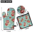 thumbnail image 6 of Pioneer Flower Kitchen Oven Mitt and Pot Holder Sets 4 Pcs for Baking, Cooking and Grilling, Heat Resistant Up To 392 °F, 6 of 7