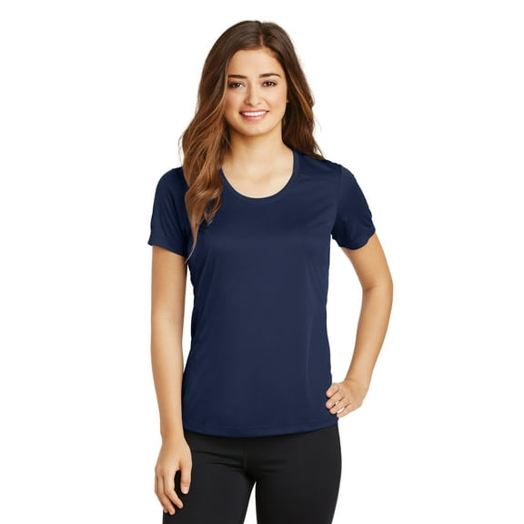 Sport Tek Adult Female Women Plain Short Sleeves T-Shirt True Navy 2X-Large