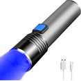 thumbnail image 1 of Linterna de luz azul recargable, linternas de caza, 3 modos, linterna táctica LED pequeña con zoom, luz de coyote, linterna de visión nocturna para pesca, 1 of 5
