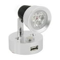 thumbnail image 2 of Luz de lectura LED RV 10‑30V 3W 90° giratorio ajustable con interruptor para dormitorio cabina camión remolque barco yate luz blanca cálida, 2 of 5