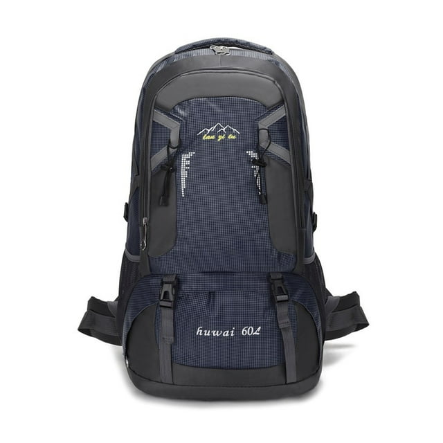 Wweixi 60L Backpacks Outdoor Camping Large Capacity Waterproof Sports Rucksacks Climbing Pack Fishing Trekking Foldable Storage Bag Dark Blue
