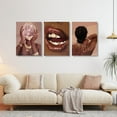thumbnail image 4 of Black Girl Wall Art, African American Woman poster Artwork, Large Abstract black Girl Poster Prints, Gold Jewelry Fashion Black Woman Wall Decor for Bedroom Living Room, 4 of 6