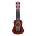 thumbnail image 1 of Café Niños Ukelele Clásico Guitarra Juguete Educación Temprana Guitarra Pequeña Suministros para Fiestas Ajustable, 1 of 6