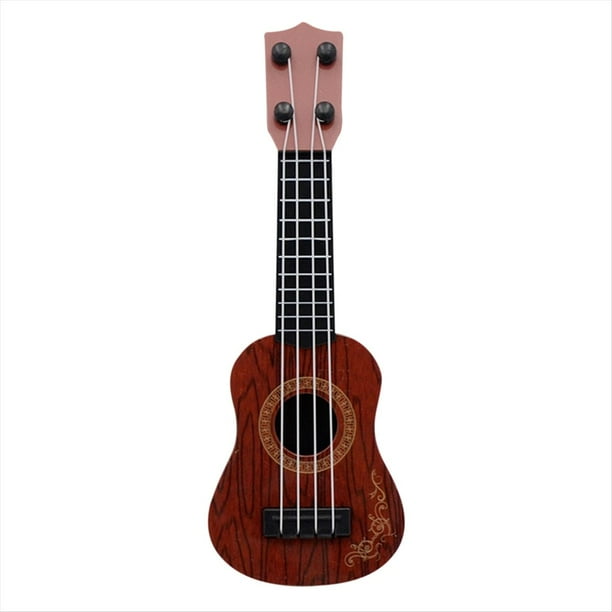 Café Niños Ukelele Clásico Guitarra Juguete Educación Temprana Guitarra Pequeña Suministros para Fiestas Ajustable