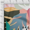 thumbnail image 2 of oneOone Polyester Spandex Light Beige Fabric Geometric Abstract Shapes With Leaves Sewing Craft Projects Fabric Prints By Yard 56 Inch Wide, 2 of 4