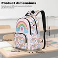 thumbnail image 7 of Xoenoiee Rainbow Heart Floral Pattern Backpack for Girls 17 Inch Bookbags with Zipper Pocket, Lightweight Students School Bag Packs Satchel Laptop Bags Bookbag for Elementary Kindergarten, 7 of 7