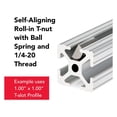 thumbnail image 4 of 3670, 10 Series 1/4-20 Roll in T-Nut Spring Stainless Steel (10 Pack), 4 of 8