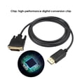thumbnail image 2 of Amdohai 1.8M DP to DVI Adapter DisplayPort Display Port to DVI Cable Adapter Converter Male to Male Video Cable 1080P for Monitor Projector Display Black, 2 of 5