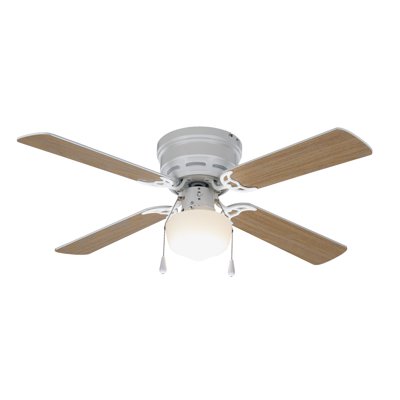 Buy Mainstays 42 Hugger Metal Indoor Ceiling Fan With Single Light