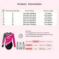 thumbnail image 7 of TiaoBug Kids Girls Long Sleeve Gymnastics Dance Leotard with Metallic Shorts Headwear Athletic Workout Activewear Hot Pink 8, 7 of 7