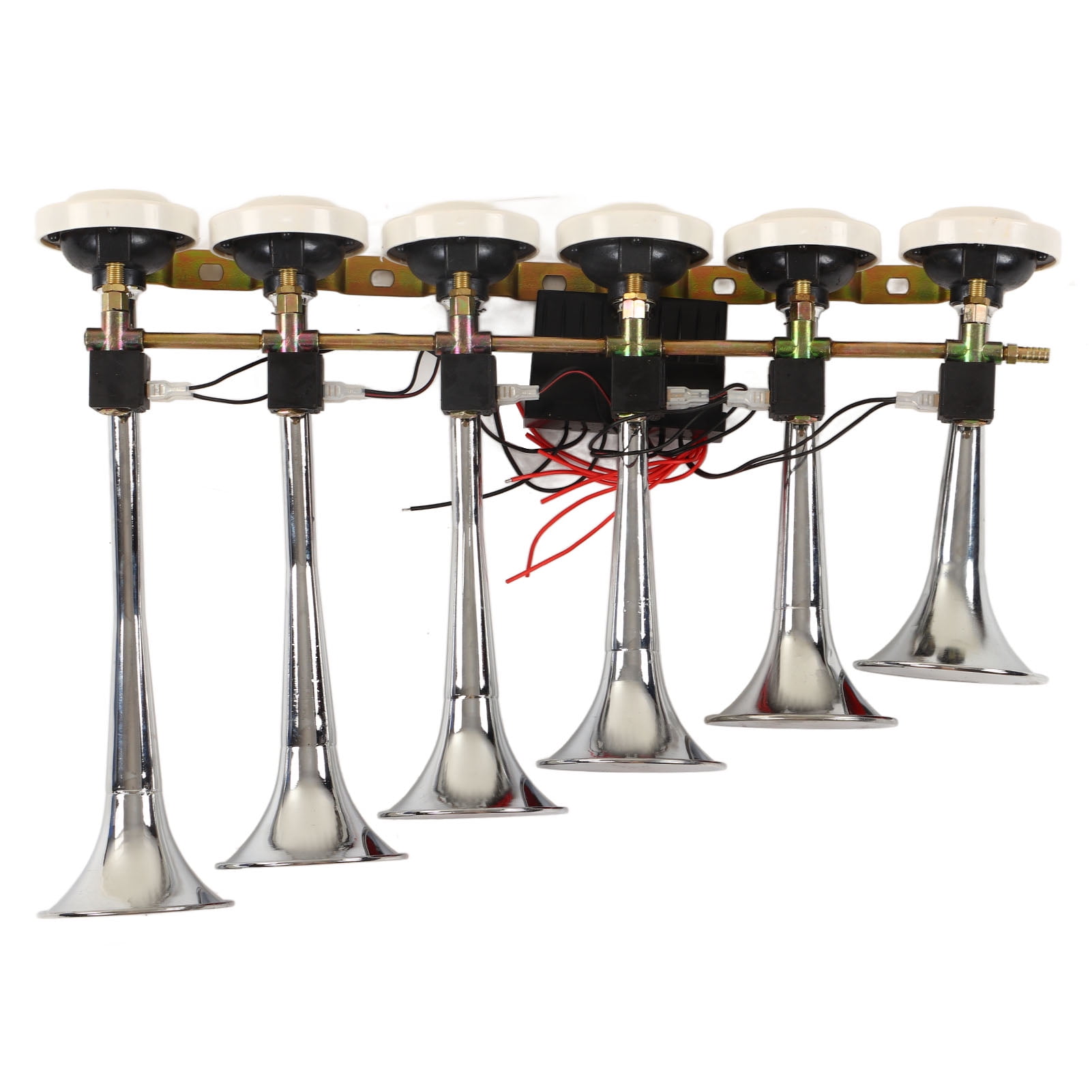 Klaxon D'air à 6 Trompettes, DC 12V 24V 160dB Trompette électrique à Forte Pression