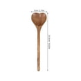 thumbnail image 2 of KAKOWELY Reusable Stirring Spoon Heart Shape Spoon Light Brown Acacia Wood Serving Soup 1Set, 2 of 8
