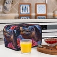 thumbnail image 6 of Balery Realistic Flower Turtle Pattern Oven Cover Kitchen Bread Machine Protector, 2 Slice Toaster Cover for Home, Anti Dust Fingerprint Coaster Cover, 6 of 7