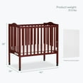 thumbnail image 4 of Dream On Me 2-in-1 Lightweight Folding Portable Crib, Cherry, 4 of 12