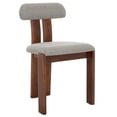 thumbnail image 5 of Safavieh Cayde Modern Wood Dining Side Chairs, Gray / Walnut, 5 of 8